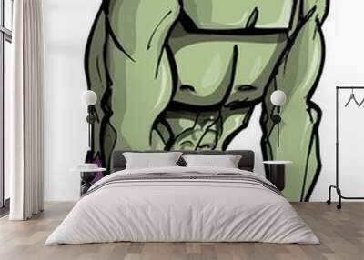 Cartoon Frankenstein monster Wall mural