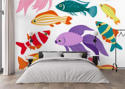 colorful fish Wall mural