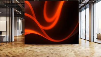 red black orange texture wallpaper background with waves Wall mural