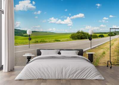 Empty road in Europe Wall mural