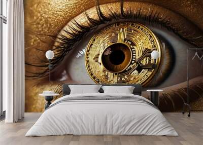 eye of the coin Wall mural