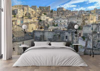 Matera, a beautiful stone city and capital of culture. Wall mural