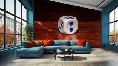 dice on table Wall mural