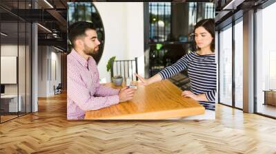 Girlfriend rejecting an engagement Wall mural