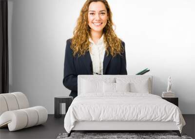 Hispanic young woman working as professional lawyer Wall mural