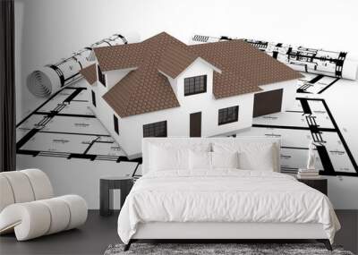 abstract architecture concept Wall mural