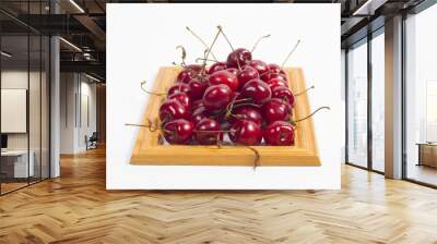 cherry on the white background Wall mural