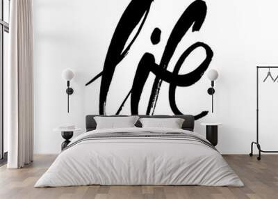 life_lettering_template Wall mural