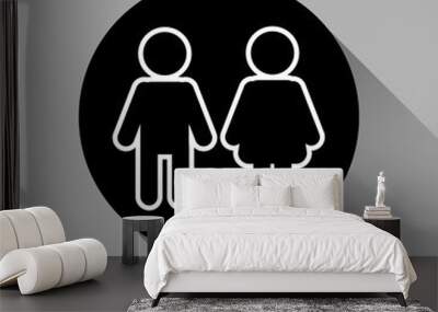 wc woman man Wall mural