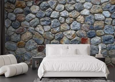 Vintage stone wall panorama background. Close-up Wall mural