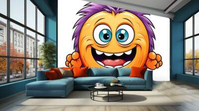 Cute cartoon Monster on a white background Wall mural