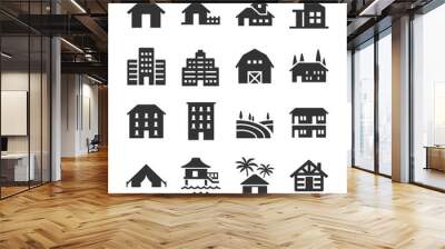 Property type icons Wall mural