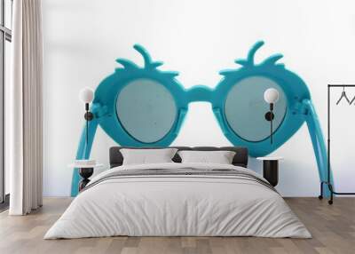 Funny glasses on white Wall mural