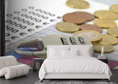 Concept of economy and financial - shallow dof Wall mural