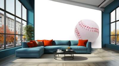 Baseball ball isolated on white background Wall mural