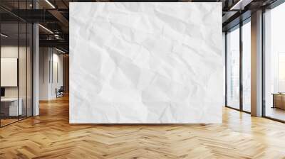 white crumpled paper texture background. Wall mural