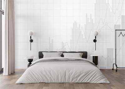 Vector : Business graphs on white background Wall mural