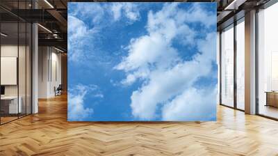 Beautiful blue sky background with clouds Wall mural