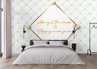 merry christmas Holiday gift card with hand lettering designs greeting messages greeting cards vector illustration. Wall mural