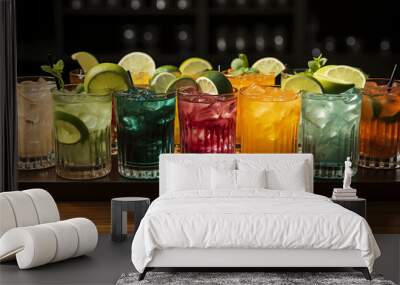 cocktail glasses HD 8K wallpaper Stock Photographic Image  Wall mural