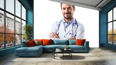 portrait of a male doctor Wall mural