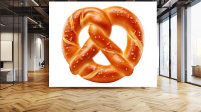 pretzel isolated on white background Wall mural