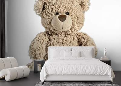 teddy bear isolated on white Wall mural