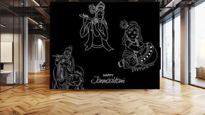 Happy Janmashtami Wall mural