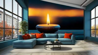 Candlelight at Dusk. Wall mural