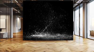 water splash on black background Wall mural