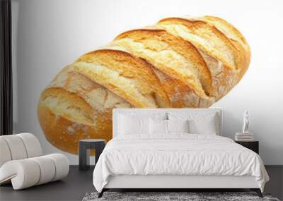 Freshly baked artisanal bread loaf with golden crust and soft interior Wall mural