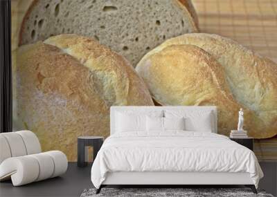 bread and two rolls Wall mural