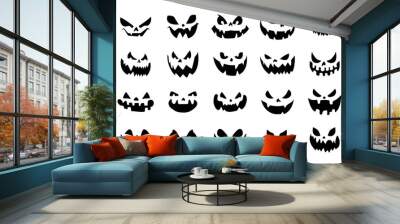 scary ghost face For carving pumpkins on Halloween night. Wall mural