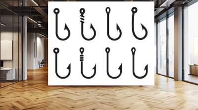 Vector Fishing Hooks For Hanging Lures. isolate on white background. Wall mural