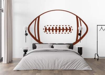 Vector pattern design oval ball in sports american football popular sport competition to find winner Wall mural