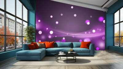 Purple Bokeh sparkles glittery wallpaper background Wall mural