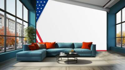 blank white background with american flag elements Wall mural