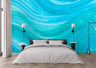 Blue ocean style artwork texture. Abstract background. Wall mural