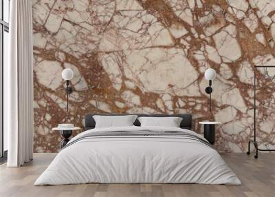 Marble brown stone texture. Light wall background. Wall mural