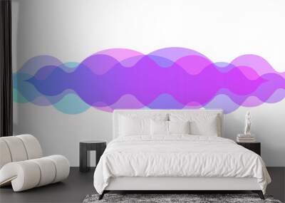 Sound wave. Multicolored audio equalizer. Audio digital signal. Voice sound wave. Motion sound wave. Music elements for design audio player. Wall mural