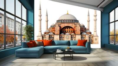 hagia sophia isolated on white Wall mural