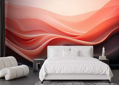 an abstract gradient red wave background. business background. Wall mural