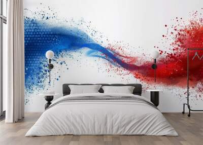 Abstract colorful modern in white blue and red colours Olympic Games background, banner for design Wall mural