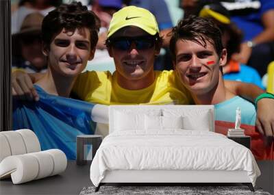 French athletes proudly display their country s flag at the olympic games in france Wall mural