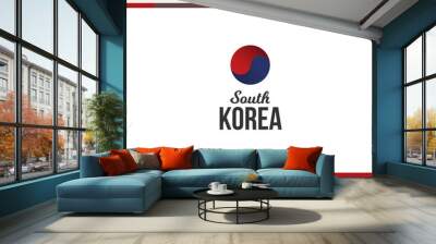 Korean traditional frame design. strip color design frame. vector illustration. Wall mural