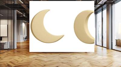 Moon Crescent collection different view. 3d illustration. Wall mural