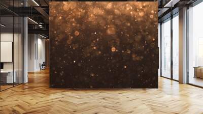 Golden abstract brown bokeh color background. Wall mural