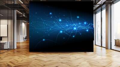 vector background abstract technology communication data Science Wall mural