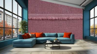 fabric texture with seam Wall mural