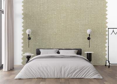 Natural fabric swatch samples isolated with clipping path Wall mural